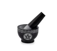 Kaizen Casa Mortar and Pestle Set Unique - Pestle and Mortar Bowl Solid Stone Grinder for Herbs Spice Guacamole Garlic Ginger Root Mortar Diameter- 9.52cm x 9.52cm x 6.98cm Pestle-12.7cm x 3.81cm