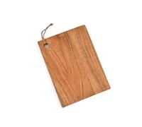 Kaizen Casa Rustic Acacia Wood Kitchen Board - Cutting, Chopping, and Serving Board with Round Hole, Handcrafted in India (11" X 8" X 0.75")