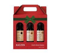 Kaizen Christmas Room Spray Gift Set - Gingerbread, Cookie & Mulled Wine Scents - Christmas Gifts for Mum, Women, Men, Him - Long-Lasting, Natural, Alcohol-Free, Pet Safe - 3 x 300ml