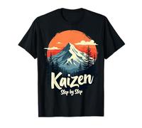 Kaizen Step By Step Japanese Improvement Black T-Shirt