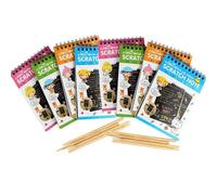 Kaizuca 8 Pieces Total 80 Pages Scratch Art Paper Set, Black Scratch Boards, Rainbow Paper Books, with Wooden Stylus, for Doodles, DIY Paintings