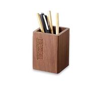 Kaizuca Wooden Pen Holder, Square Pen Holder, Desk Storage Box, Handmade, Suitable For Stationery, Makeup Brushes, Desks, and Offices (D)