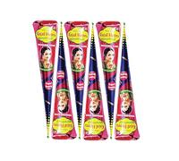 Kajal Brown Natural Organic Chemical Free Mehndi Henna Cones for Hand Design on Festivals & Special Occasions Tattoo Cones (Pack of 6)