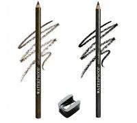 Kajal Eyeliner Pencil Set, Black And Brown Kohl Eye Pencils, 2-Pack | Includes 1 Separate Black Sharpener, Sharpenable Design For Controlled Lines, Everyday Make-Up Looks And Defined Tips