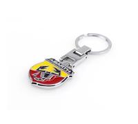 KAJAME Car Key Chain Keyring Compatible with for Fiat Abarth 595 Abarth 500 abarth 124 spider Car Key Rings Family Present Car Accessories,A-L