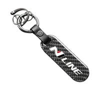 KAJAME Car Key Chain Keyring Compatible with for Hyundai I30 2021 Sonata Elantra Veloster Kona Tucson N Line Car Key Rings Family Present Car Accessories,A-M