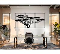 Kajaro - Modern Wall Art Set for Living Room - 3 Pieces, Art Prints - 3 Wall Panels, Modern Decoration, Bedroom Wall Art - Tree Bonsai 6, 120x60cm