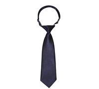 Kajeer Boys Girls Neckties Pre-tied Tie - Adjustable School Ties Satin Plain Coloured Formal Necktie for Kids Boys Girls Wedding School Uniform (Navy blue, 11 Inches(Ages 2-5))