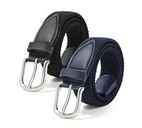 Kajeer Boys Kids Belt Braided Belt for Girls - 2PCS Unisex Elastic Woven Goft Baseball Stretch Belt for Casual School Uniform Jeans