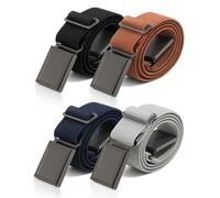 Kajeer Boys Magnetic Kids Belt Adjustable Elastic Toddler Girl Belts 4 Pcs | Magnetic Buckle Easy-Use,15"-28" ,Breathable Elastic Fabric, Great For Uniforms,Parties,Daily Occasions