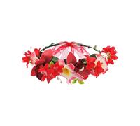 Kajeer Flower Wreath Hair for Women - Flower Crown Jewelry Crowns Flowers Hen Party Headband Adjustable Length Wedding Crown Flowers for Dress