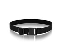 Kajeer Kids Elastic Belts for Boys, Adjustable Hole-Free Waist Belt with Plastic Buckle|Ideal for School Uniforms & Casual Wear (Black)