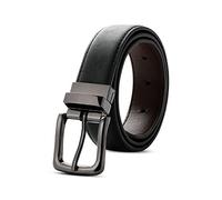 Kajeer Kids Reversible Belt for Boys Girls - Boy's Black & Brown PU Leather Belt for School Uniform Jeans with Rotate Buckle