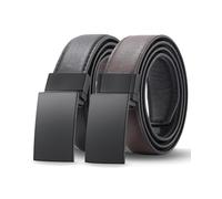 Kajeer Reversible Kid Belts for Boy,Durable PU Metal Buckle Leather Belt Toddler Youth Belt for School Uniform Casual, Black Buckle-black+coffee, L