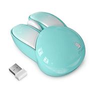 Kajfjad Rabbit Mouse Wireless, Cute Design Compact Silent Mouse with USB Receiver, Portable Optical Mouse for Laptop PC and Office Use, Blue