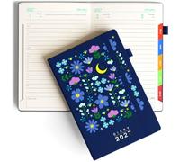 KaKa Dragon 2027 Diary Day to Page (Navy Blue) | Academic Diary A5 Planner (400 pages), Indents for Each Month, Inner Pocket, Hardback Cover