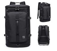 KAKA Hiking Backpack, Large Capacity 15.6 Inch Backpack for Laptop Waterproof with Shoe Compartment for Sports Backpack (Black)