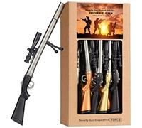 KAKA RABBIT Cool Gun Shape Ballpoint Pen - 10 Pack,0.7mm Medium Point,Blue Ink,Novelty Sniper Rifle Ball Pen for Kids Office School Supply Students Stationery Boy Birthday Christmas Gift Pen for Men