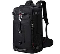 KAKA Travel Backpack, Carry On Backpack Durable Convertible Duffle Bag Fit for 19.3 Inch Laptop for Men and Women (black L)
