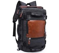KAKA Travel Duffle Backpack Convertible Carry-On Bag fit 15.6'' Laptop Black