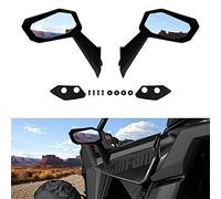 KAKABAS - Front Door Rear View Side Mirrors Compatible with Can-Am Maverick X3 / X3 MAX 2017-2021, Pair of HD Adjustable Fully Folding Side Mirrors, Replace OEM