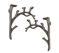 KaKaDz 2pcs Heavy Duty Shelf Bracket,European-Style Cast Iron Classical Tree-Shaped Wall Hanging Triangle Shelf,Vintage Metal Industrial Wall Decorative,Bedroom/Kitchen/Office Shelves