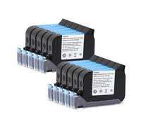 KAKAK 1/5/10pcs 2588 Ink Cartridge Handheld Printer Ink Cartridge 600DPI 12.7mm Inkjet Coder No Encryption Applicable To Non-encrypted Inkjet Printers for Text Barcode Date Time, etc(10pcs)