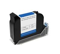 KAKAK 12.7/25.4mm Ink Cartridge Thermal Inkjet Printer Cartridge Fast Drying Black Red Yellow Blue Green Water-proof Solvent Ink for Text Barcode Date Time, etc(Black,25.4mm)