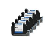 KAKAK 12.7mm Economy Online Handheld Inkjet Printer Cartridge Fast Drying Water-proof Solvent Black Ink for Text Barcode Date Time, etc(5PCS)