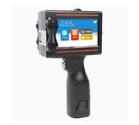 KAKAK 12.7mm Handheld Inkjet Printer Portable Production Date Barcode Printing Gun Carton Metal Plastic Logo Marking Printing Machine for Text Barcode Date Time, etc(Black ink)