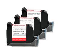 KAKAK 12.7mm Handheld Printer Ink Cartridge 1-10PCS Fast Dry Eco Solvent 600DPI Thermal Inkjet Printer Black Ink Cartridge for Text Barcode Date Time, etc(3PCS)
