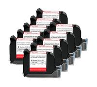KAKAK 12.7mm Handheld Printer Ink Cartridge 1-10PCS Fast Dry Eco Solvent 600DPI Thermal Inkjet Printer Black Ink Cartridge for Text Barcode Date Time, etc(10PCS)