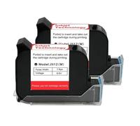 KAKAK 12.7mm Handheld Printer Ink Cartridge, Fast Dry Solvent 600DPI Thermal Inkjet Printer Black Ink Cartridge for Text Barcode Date(2PCS)