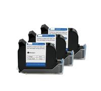 KAKAK 12.7mm Handheld Thermal Inkjet Printer Fast Dry Solvent Ink Cartridge Unencrypted Handheld Printer Black Ink for Text Barcode Date Time, etc(3PCS)