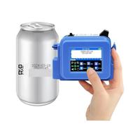 KAKAK 12.7mm Mini Handheld Inkjet Printer Text QR Barcode Batch Number Logo Image Date Printing Machine for Text Barcode Date(With 1 ink)