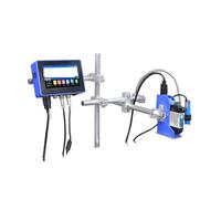 KAKAK 130PLUS Industrial Online Inkjet Printer 12.7/25.4mm Nozzle With Plastic Shell QR Barcode Batch Number Logo Date for Text Barcode Date(12.7mm without ink)