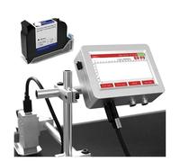 KAKAK 150Pro 12.7mm Online Printer Thermal Inkjet Printer QR Barcode Batch Number Logo Expiry Date Printing Machine for Text Barcode Date Time, etc(With 1 ink)