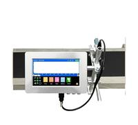 KAKAK 170PLUS 7-inch Industrial Online Inkjet Printer 12.7mm Text QR Barcode Batch Number Logo Date Label Glass Printer for Text Barcode Date(12.7mm with 2 Ink)