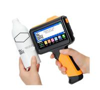 KAKAK 1790PLUS 12.7mm Multi-languages Printer, Text QR Barcode Batch Number Logo Date Label Printer, Handheld Thermal Inkjet Coder for Text Barcode Date(With 1 ink)