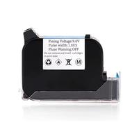KAKAK 1pcs JS12 JS12M Compatible Ink Cartridge 600DPI 12.7mm Handheld Inkjet Printer Fast Dry Eco Solvent Ink Cartridge for Text Barcode Date(Yellow)