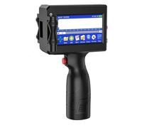 KAKAK 25.4mm QR Bar Batch Code Variable Number Variable Date Logo Expiry Date Lable Handheld Thermal Inkjet Printer for Text Barcode Date(1Printer 2black ink)