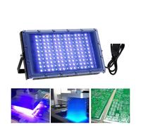 KAKAK 395nm 365nm LED UV Floodlight 300W Stage Backlight Waterproof Ultraviolet Lamp Fluorescent Party Photocuring Lamp for UV Glue Curing, DIY Curing