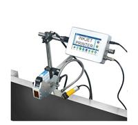 KAKAK 4.3'' Industrial Online Inkjet Printer 12.7/25.4mm For QR Barcode Batch Number Logo Expiry Date Coding Machine No Cartridge for Text Barcode Date(25.4mm-1 Nozzle)