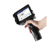 KAKAK Handheld Inkjet Printer 2-12.7mm Heigh Production Date Barcode Label Coding Machine Batch Number QR Keep Permanent Quick Drying for Text Barcode Date Time, etc