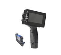KAKAK Handheld Inkjet Printer 25.4mm Bar Batch Code Variable Number Expiry Date Label Portable Hand Jet for Text Barcode Date(1SET with 1BLACK INK)