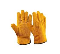 KAKAK Men's Leather Work Gloves Wear-resistant Cowhide Suitable For Construction, Truck Driver, Agriculture Heavy Gardening Yard Work Effective Protection