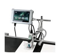 KAKAK P7 12.7/25.4mm High Speed Label Printer QR Bar Batch Code Date Number Logo Expiry Date Online Inkjet Printer for Text Barcode Date(With 1 ink-12.7mm)