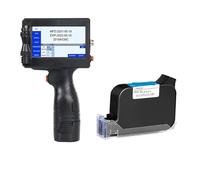 KAKAK Portable Intelligent Handheld Label Inkjet Printer Production Date QR Code Supports Multiple Languages Without Fading for Text Barcode Date Time, etc(Printer-1 Ink)