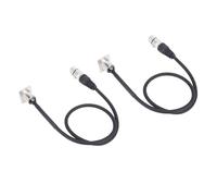 KAKAKE 2FT XLR Pass Through Cables Male Panel Mount to Female Connector for Live Equipment 3 Pin D Type (Silver)