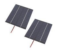 KAKAKE 2W 12V Solar Panel Lightweight Polycrystalline for Camping Travel 110x136mm 2 Pcs